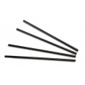 Pk-250 rietjes Bio PLA 25cm zwart doorsnede 8mm